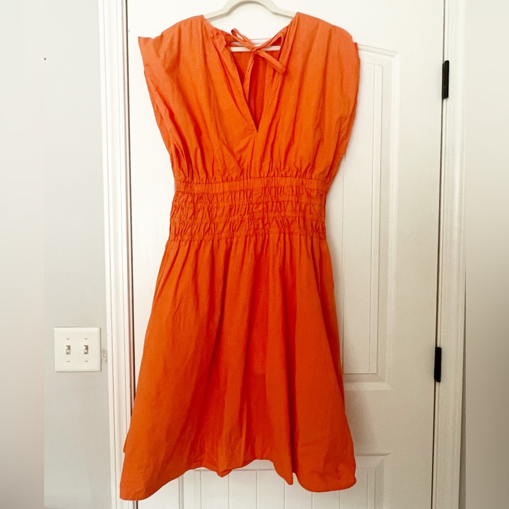 Eudon Choi Poplin Smocked Waist Dress - Picture 6 of 8